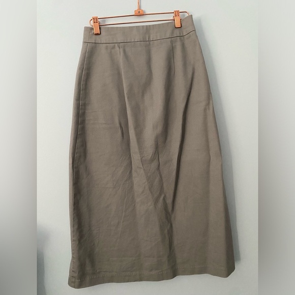 Mare Mare x Anthropologie Midi Utility Skirt XS Gray High Waist Button Down - Picture 3 of 6